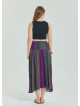 Purple Plus Size Skirt with Waist Tie 4596